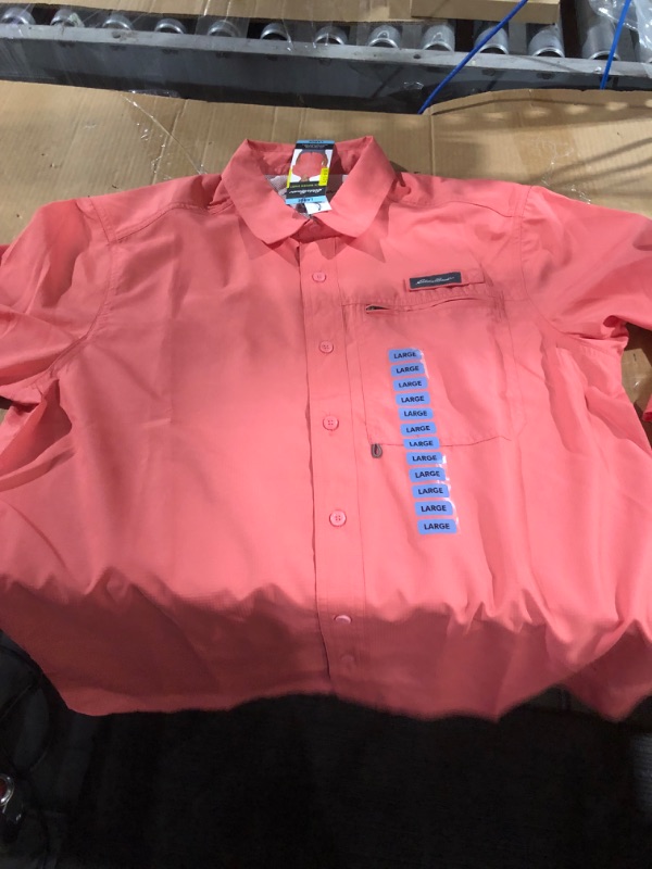 Photo 1 of Eddie Bauer Men's Moisture Wicking Woven Tech Short Sleeve Shirt

