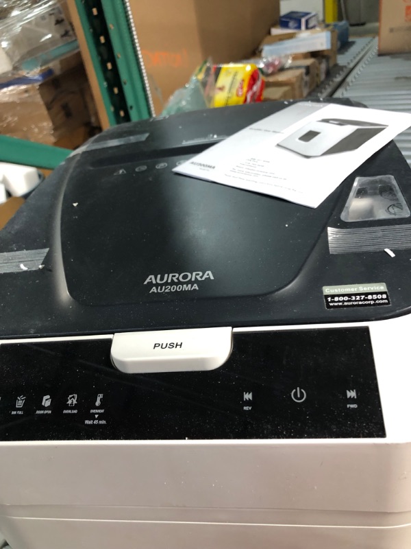 Photo 2 of * USED * 
Aurora Commercial Grade 200-Sheet Auto Feed High Security Micro-Cut Paper Shredder/ 60 Minutes/ Security Level P-5 200-Sheet AutoFeed MicroCut MicroCut