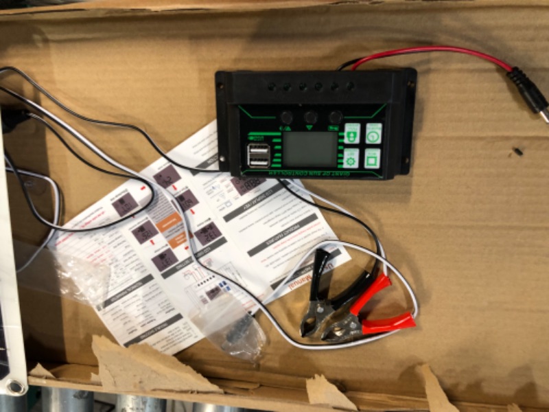 Photo 1 of Srum 250W Solar Panel Kit, 12V/24V Monocrystalline Solar Panel Battery Maintainer Charger with Waterproof 10A Solar Charge Controller