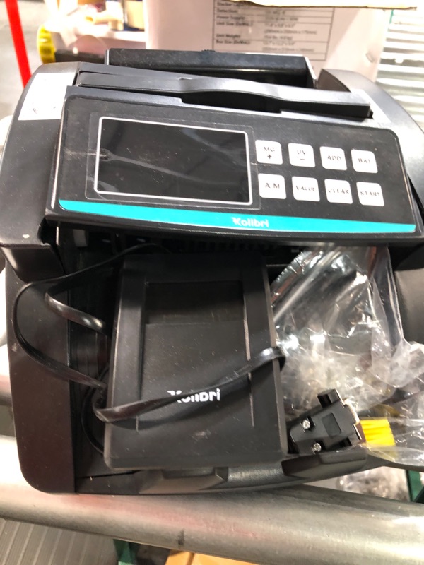 Photo 3 of Kolibri Money Counter Machine - 1,500 bills per min, advanced counterfeit detection, set up in minutes, Add and Batch Modes