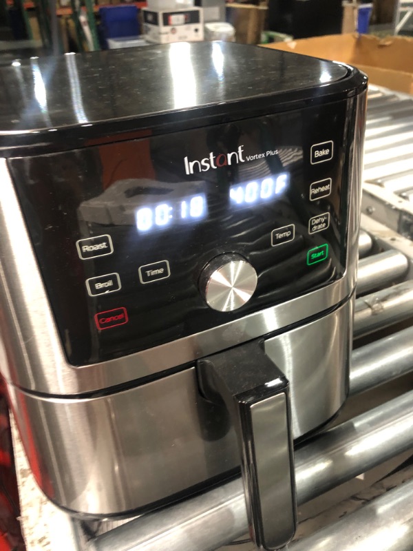 Photo 1 of **SEE NOTES**
Instant Vortex Plus Air Fryer Oven, 6 Quart, From the Makers of Instant Pot, 6-in-1, Broil, Roast, Dehydrate, Bake, Non-stick and Dishwasher-Safe Basket, App With Over 100 Recipes, Stainless Steel 6QT Vortex Plus