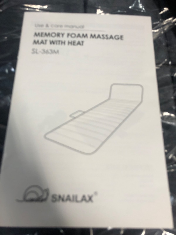 Photo 2 of **UNABLE TO TEST**
Snailax Massage Mat with 10 Vibrating Motors and 4 Therapy Heating pad Full Body Massager Cushion for Relieving Back Lumbar Leg Snailax