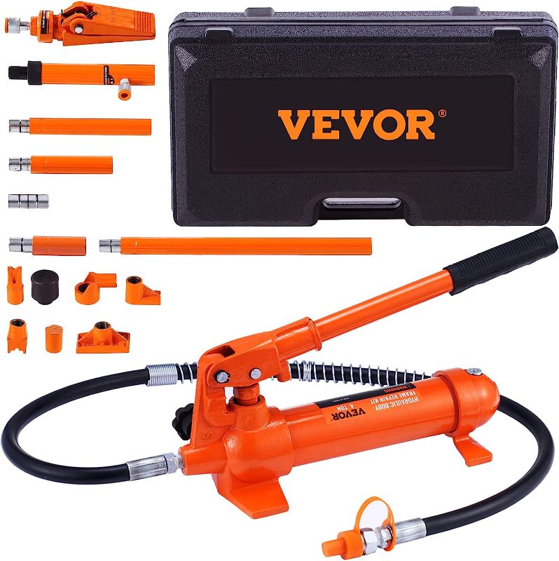 Photo 1 of **SEE NOTES**
VEVOR 4 Ton Porta Power Kit, Portable Hydraulic Jack with 3.9 ft/1.2 m Oil Hose, Auto Body Frame Repair Kit with Storage Case for Car Repair, Truck, Farm (8800 LBS)
