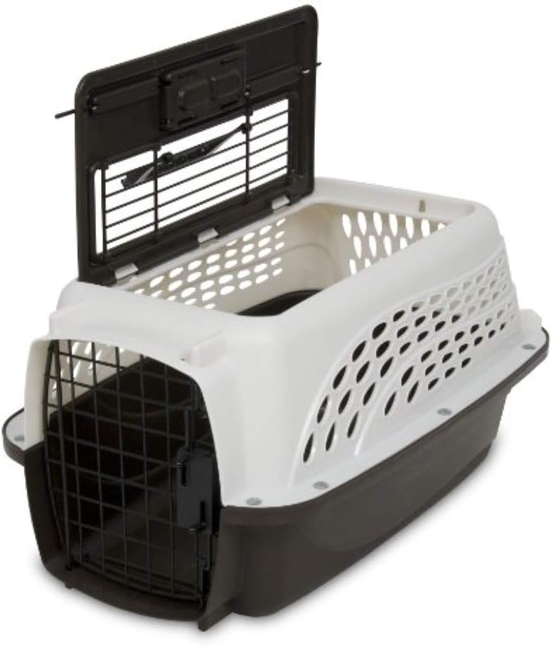 Photo 1 of **SEE NOTES**
Petmate Two-Door Small Dog Kennel & Cat Kennel (Top Loading or Front Loading Pet Carrier, Made with Recycled Materials, 19 inches in Length) For Pets up to 10 Pounds, Made in USA
