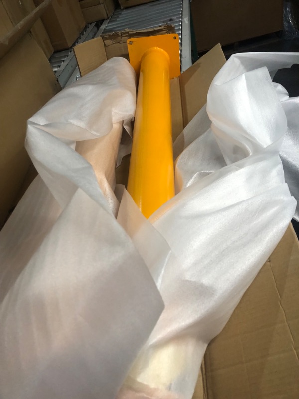 Photo 2 of **SEE NOTES**
DorBuphan 2Packs 48-4.5 Bollards 4-1/2" OD 48" Height Safety Bollard Yellow Powder Coat Street Bollard Parking Post 4 Free Anchor Bolts for Garage or Parking Lot