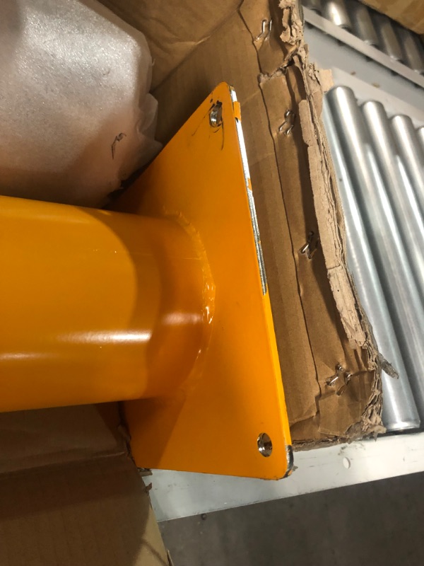 Photo 3 of **SEE NOTES**
DorBuphan 2Packs 48-4.5 Bollards 4-1/2" OD 48" Height Safety Bollard Yellow Powder Coat Street Bollard Parking Post 4 Free Anchor Bolts for Garage or Parking Lot