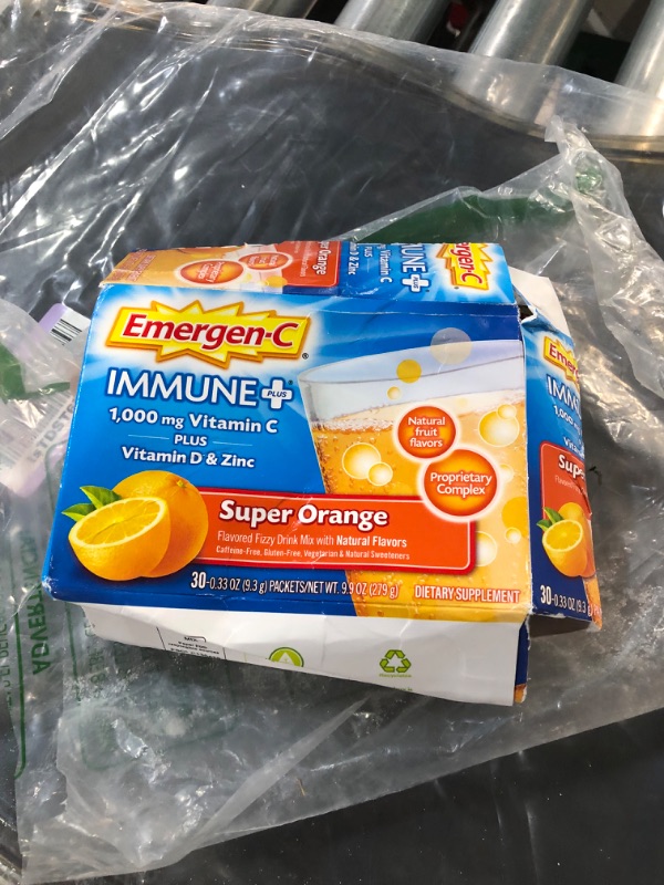 Photo 2 of Emergen-C Immune+ 1000mg Vitamin C Powder, with Vitamin D, Zinc, Antioxidants and Electrolytes for Immunity, Immune Support Dietary Supplement 0.33 Ounce (Pack of 30)