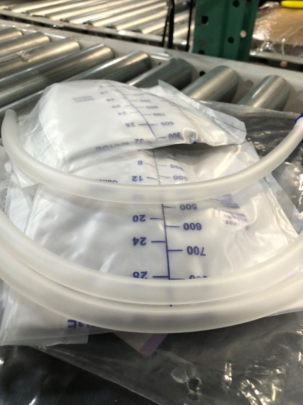 Photo 3 of 5 Pack 500ml Leg Bag Urinary Drainage Bag, Urine Collection Bag Drain Bag with 2 Straps, Anti-Reflux Valve