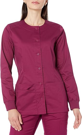 Photo 1 of Amazon Essentials Women's Scrub Snap Jacket (Size: XL, XS M) 3 PACK
