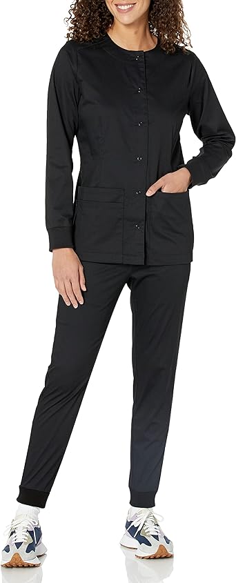 Photo 1 of 3 PACK - Amazon Essentials Women's Scrub Snap Jacket (SizeXL, M, XS)
