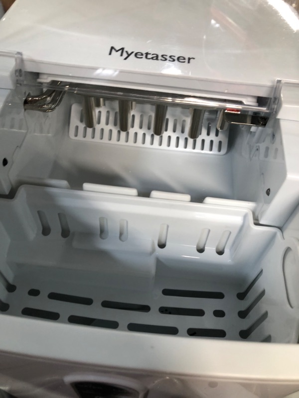 Photo 2 of (USED ) Myetasser Ice Makers Countertop, Portable Ice Maker Machine with Ice Scoop and Basket, 9 Bullet Ice Ready in 6 Mins, Make 33lbs ice in 24 hrs