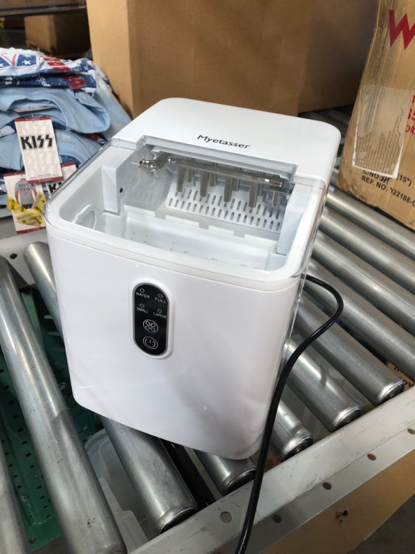 Photo 4 of (USED ) Myetasser Ice Makers Countertop, Portable Ice Maker Machine with Ice Scoop and Basket, 9 Bullet Ice Ready in 6 Mins, Make 33lbs ice in 24 hrs