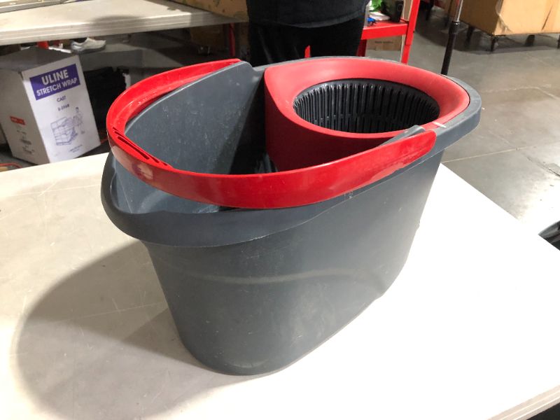 Photo 7 of ***BUCKET ONLY - MOP NOT INCLUDED - HEAVILY USED AND DIRTY***
O-Cedar EasyWring Microfiber, Bucket Floor Cleaning System, Red, Gray  Bucket