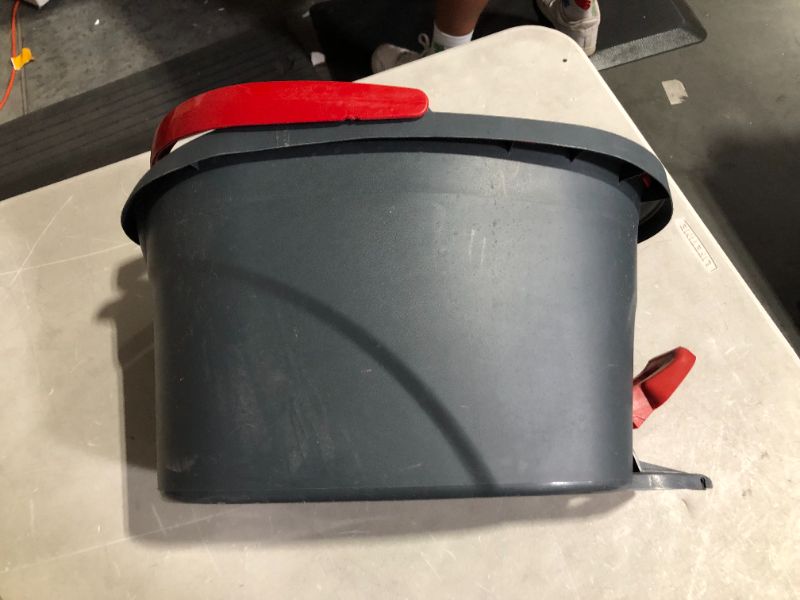 Photo 5 of ***BUCKET ONLY - MOP NOT INCLUDED - HEAVILY USED AND DIRTY***
O-Cedar EasyWring Microfiber, Bucket Floor Cleaning System, Red, Gray  Bucket