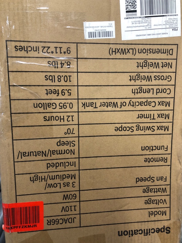 Photo 2 of *NO REMOTE, SEE NOTES** Evaporative Air Cooler, SKYICE 3-IN-1 Air Conditioner Portable for Room, 1 Gal Detachable Water Tank w/ 12H Timer, 70° Oscillation & 20FT Remote Control & 40dB, Evaporative Cooler for Bedroom Indoor