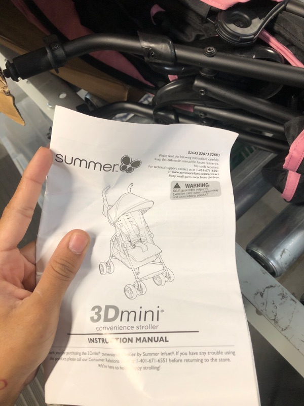 Photo 4 of **USED/MINOR DAMAGE** Summer 3Dmini Convenience Stroller, Pink