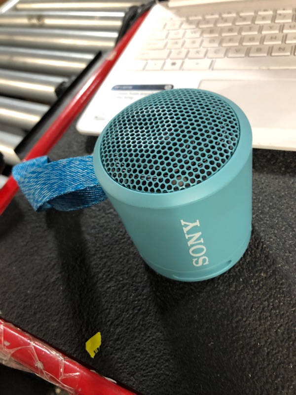 Photo 2 of Sony SRS-XB13 EXTRA BASS Wireless Bluetooth Portable Lightweight Compact Travel Speaker, IP67 Waterproof & Durable for Outdoor, 16 Hr Battery, USB Type-C, Speakerphone, Powder Blue (Amazon Exclusive) Powder Blue Speaker