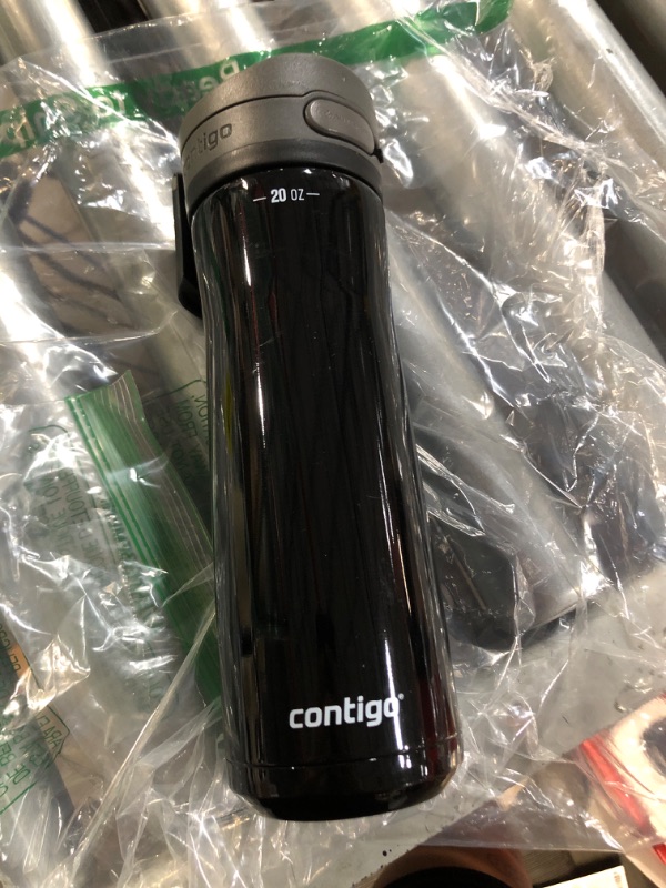 Photo 2 of *STOCK PHOTO REFERENCE ONLY, BLACK***
Contigo Cortland Chill 2.0 Stainless Steel Vacuum-Insulated Water Bottle with Spill-Proof Lid, Keeps Drinks Hot or Cold for Hours with Interchangeable Lid, 24oz, Blueberry 24oz Blueberry