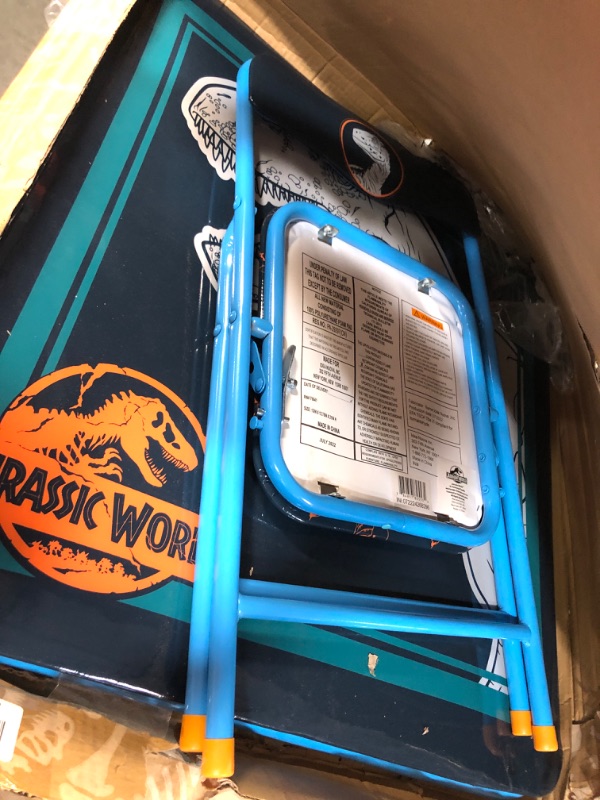 Photo 3 of **TORN PLASTIC ON TOP** Jurassic World 2 Pc Table And Chair Set Jurassic World Table and Chair Set