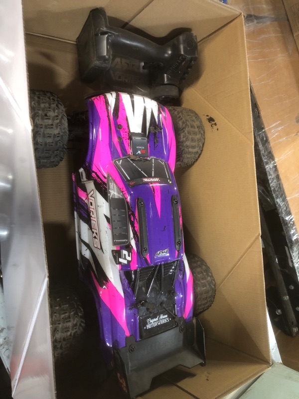 Photo 2 of ARRMA RC Truck 1/10 VORTEKS 4X4 3S BLX Stadium Truck RTR (Batteries and Charger Not Included), Purple, ARA4305V3T2