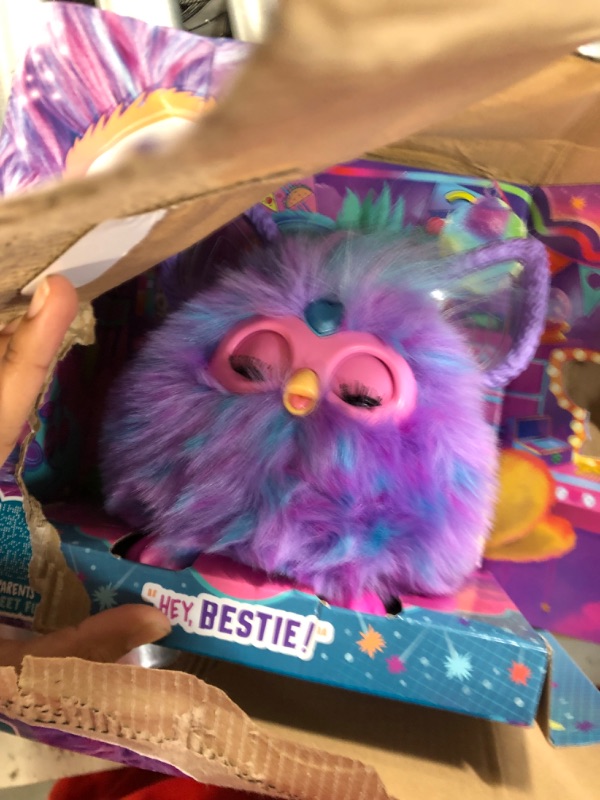 Photo 2 of **no comb** Furby Purple, 15 Fashion Accessories, Interactive Plush Toys for 6 Year Old Girls & Boys & Up, Voice Activated Animatronic