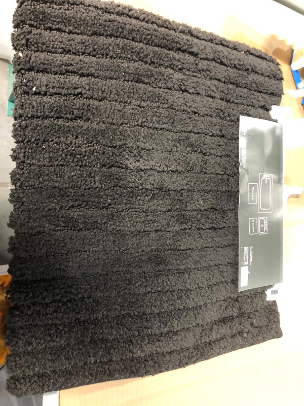 Photo 2 of 2pk Quick Dry Bath Rug Set - BLACK