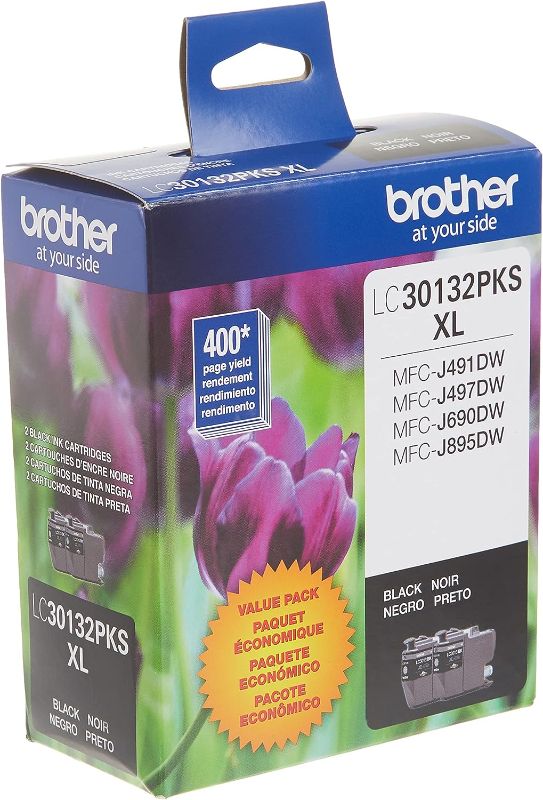 Photo 1 of Brother Genuine LC30132PKS 2-Pack High Yield Black Ink