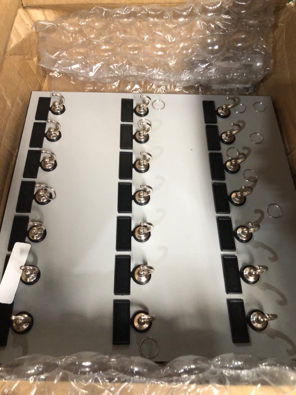 Photo 1 of KEYSTAND # 21MGN, 21 Bolted Metal Hooks with Pre-Printed Numbers & Custom Name Plate (21 Tag & Ring Included)