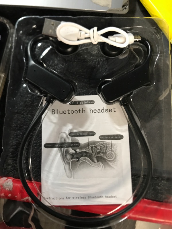 Photo 1 of *NOT TESTED** GUGTTR Bone Conduction Headphones Wireless Headphones Bluetooth 5.3 Open Ear Headphones with Microphones, 7H Playtime Sweatproof Sport Headset for Running, Cycling, Driving, Hiking