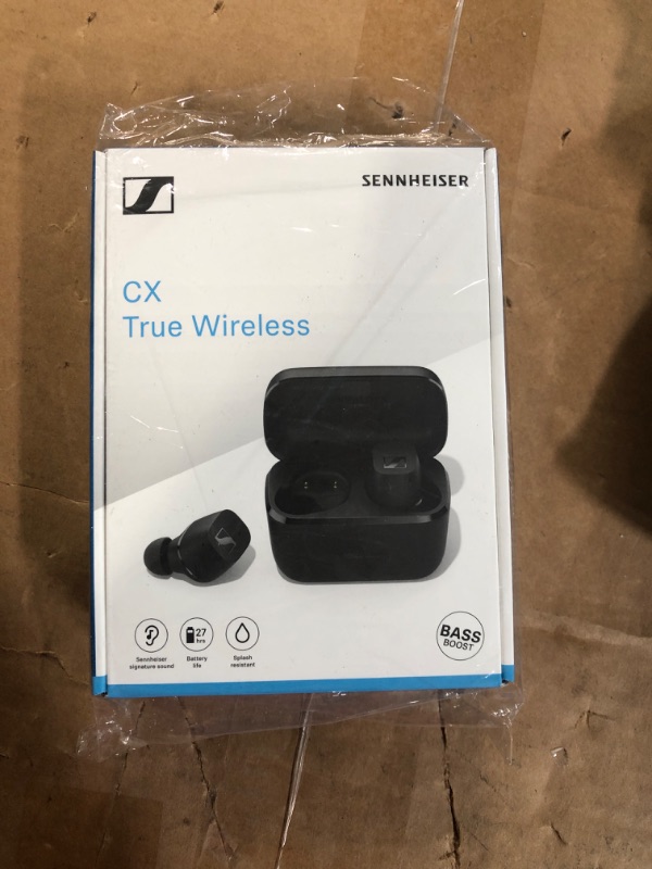 Photo 2 of Sennheiser CX True Wireless Earbuds - Bluetooth In-Ear Headphones for Music and Calls with Passive Noise Cancellation, Customizable Touch Controls, Bass Boost, IPX4 and 27-hour Battery Life, Black