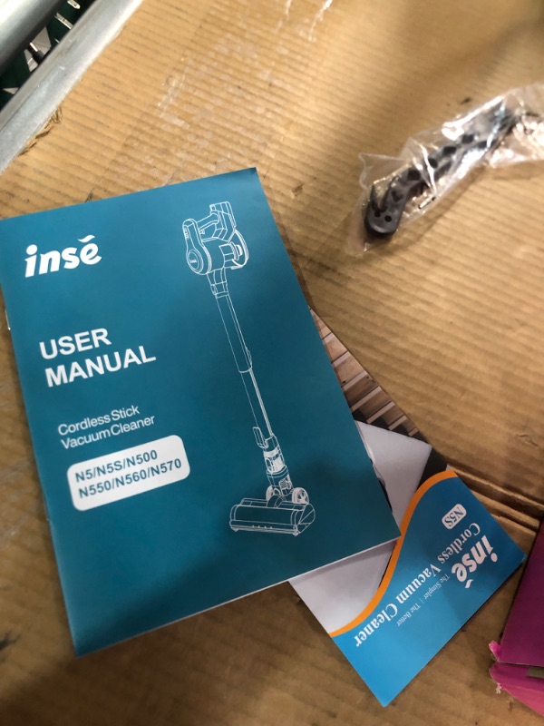 Photo 4 of **MISSING CHARGER**
INSE Cordless Vacuum Cleaner, 6-in-1 Rechargeable Pink 