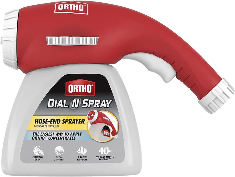 Photo 1 of Ortho Dial N Spray Hose-End Sprayer for Liquid Weed and Insect Killer, Fungicide, Fertilizer with 14 Dilution Settings
