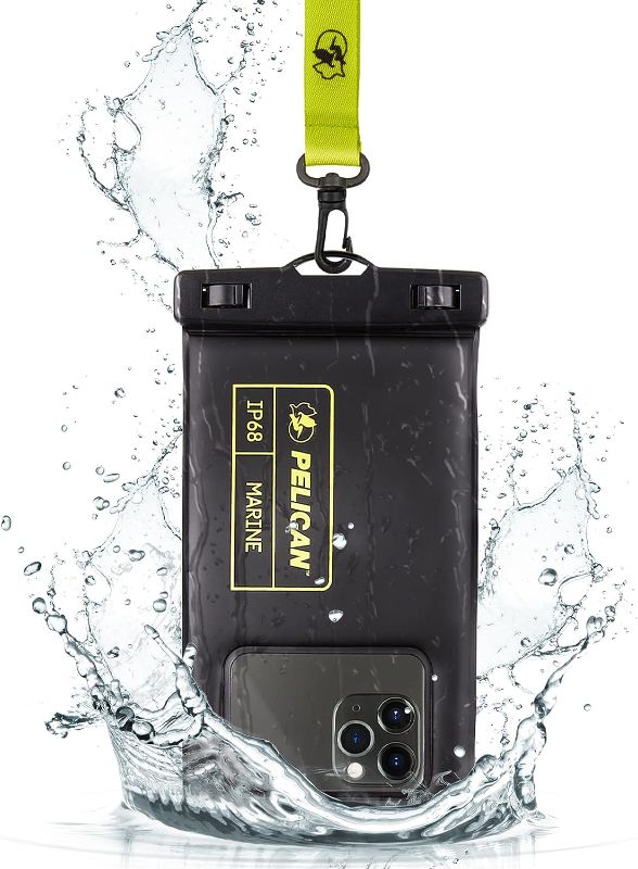 Photo 1 of Pelican Marine - IP68 Waterproof Phone Pouch / Case (Regular Size) - Floating Waterproof Phone Case (2pack)