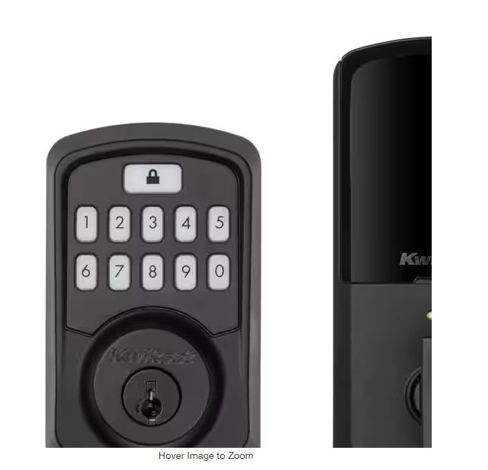 Photo 2 of Aura Matte Black Single Cylinder Electronic Bluetooth Keypad Smart Lock Deadbolt featuring Smart Key Security
