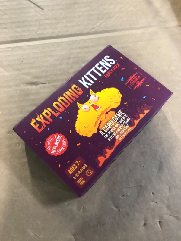 Photo 2 of Exploding Kittens Party Pack Card Game | Fun Family Game | For Adults, Teens & Kids (Ages 7+) | 2-10 Players | 15 Minutes of Play Exploding Kitten Party Pack