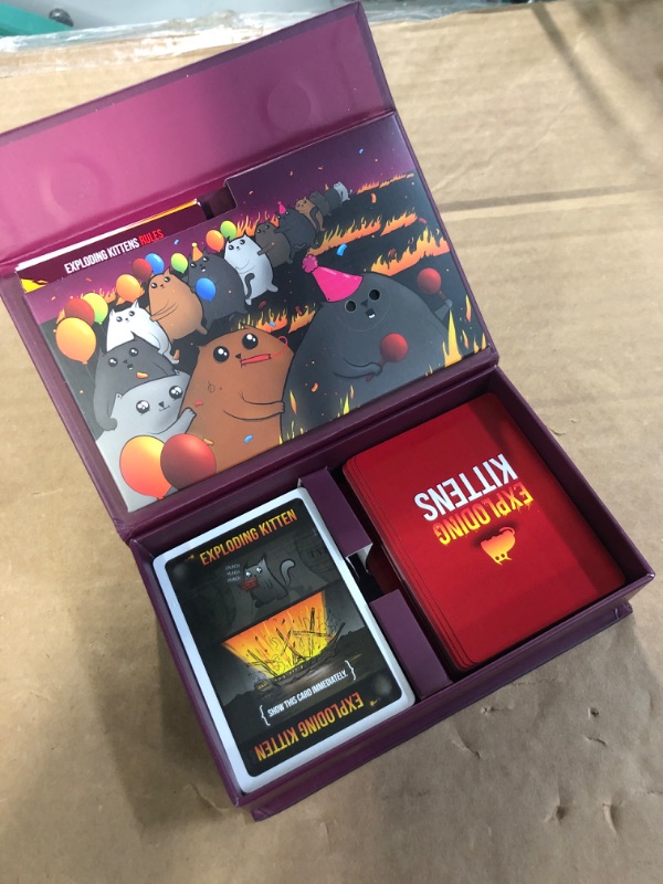 Photo 3 of Exploding Kittens Party Pack Card Game | Fun Family Game | For Adults, Teens & Kids (Ages 7+) | 2-10 Players | 15 Minutes of Play Exploding Kitten Party Pack