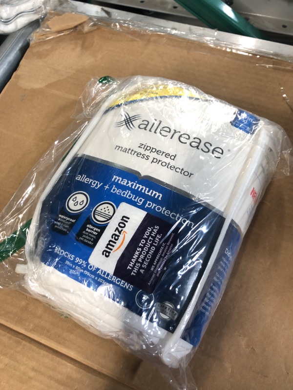 Photo 2 of (Old Version) AllerEase Maximum Allergy & Bed Bug Protection Zippered Mattress Protector, Twin-XL
