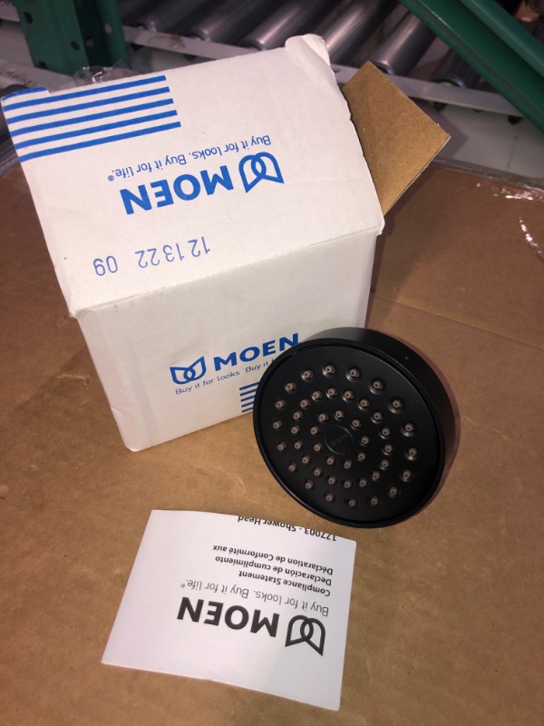 Photo 4 of ***DAMAGED - SEE PICTURES***
Moen 6399BL Align One-Function Fixed Showerhead, Matte Black