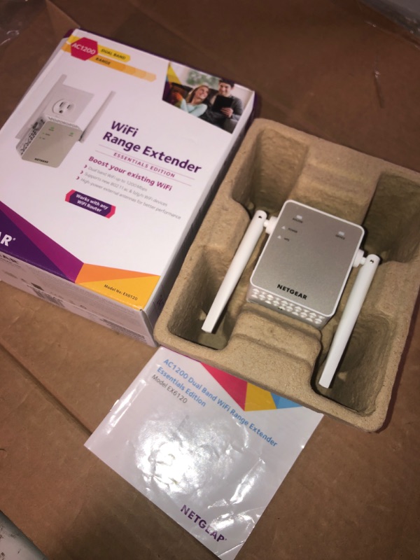 Photo 2 of NETGEAR Wi-Fi Range Extender EX6120 - Coverage Up to 1500 Sq Ft and 25 Devices with AC1200 Dual Band Wireless Signal Booster & Repeater (Up to 1200Mbps Speed), and Compact Wall Plug Design WiFi Extender AC1200