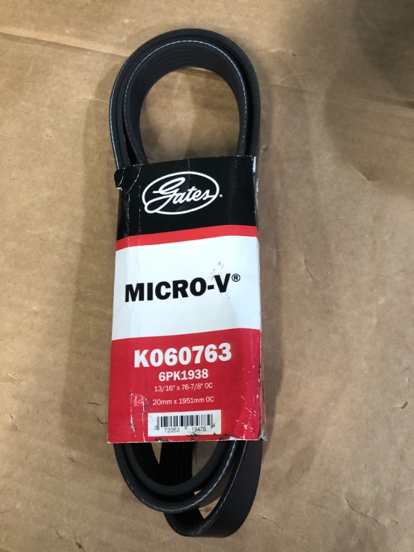 Photo 3 of Gates K050418 Micro-V Serpentine Drive Belt, Black