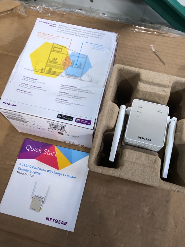 Photo 3 of NETGEAR Wi-Fi Range Extender EX6120 - Coverage Up to 1500 Sq Ft and 25 Devices with AC1200 Dual Band Wireless Signal Booster & Repeater (Up to 1200Mbps Speed), and Compact Wall Plug Design WiFi Extender AC1200