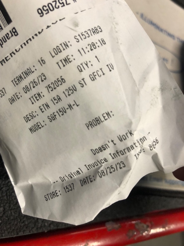 Photo 1 of *PARTS ONLY* EATON SGF15V Arrow Hart Duplex Gfci Receptacle