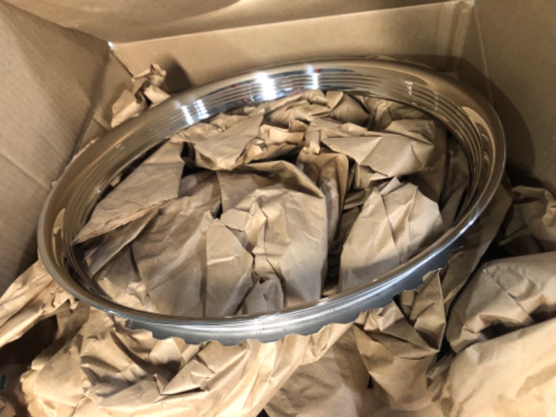 Photo 1 of United Pacific A6224-5 Stainless Steel 15-inch Ribbed Beauty Trim Ring