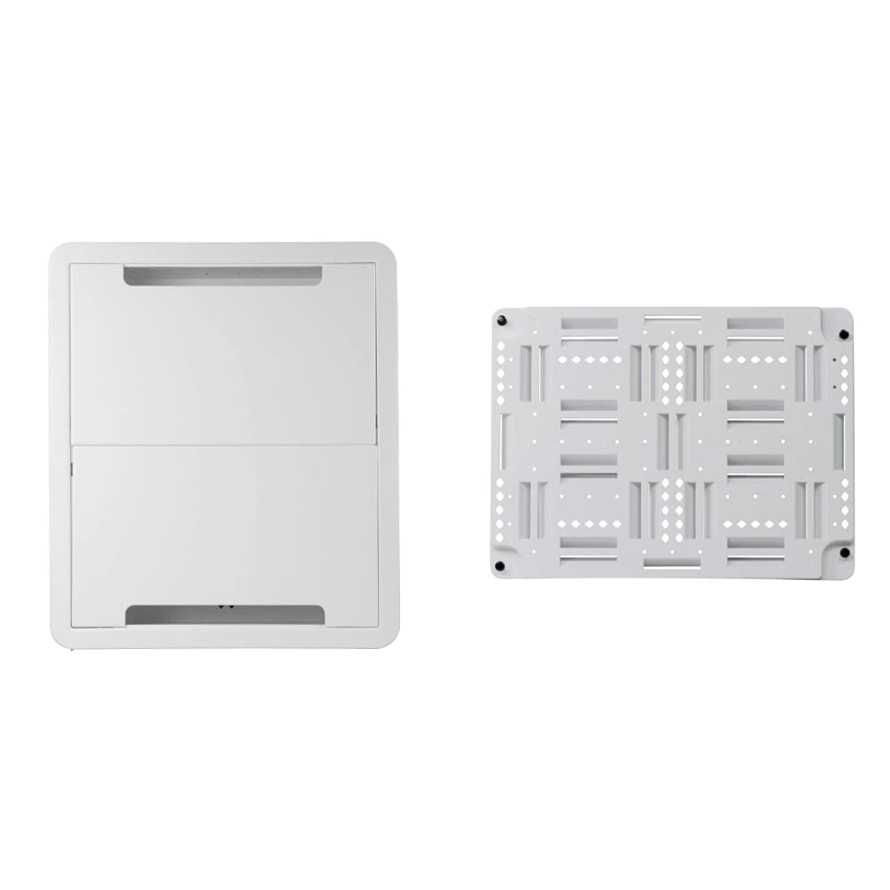 Photo 1 of Legrand - OnQ Cable Management, TV Home Theater Box, Recessed Storage Box, Dual Purpose, 17 Inches, White (ENP1700-NA) & AC1040 Plastic Universal Mounting Plate, Universal-10 inch, White