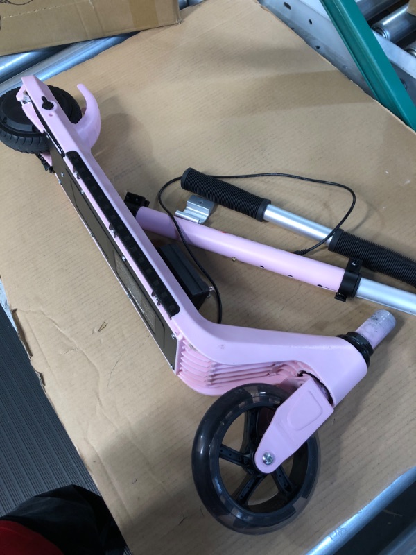 Photo 3 of (FOR PARTS) LINGTENG Electric Scooter for Kids, Kids Scooter with Flash Wheel & Deck Light pink 