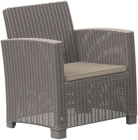 Photo 1 of [IS NOT A FULL SET]
yoyomax 4 Pieces Furniture Clearance, Modern Outdoor Cushion, All Weather Patio Conversation Sofa Set w/ 3 Chairs, Coffee Table-Ideal for Garden, Poolside, 4PCS, Black with Gray