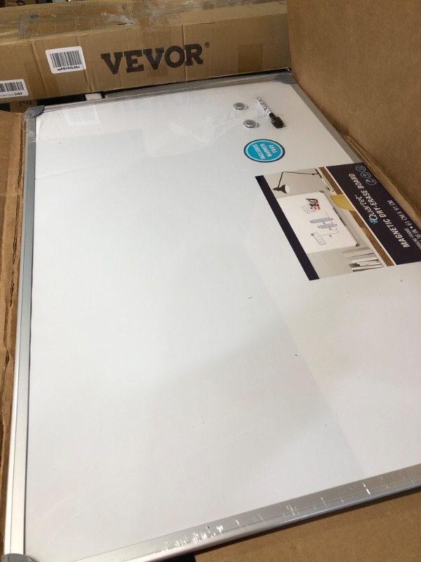 Photo 2 of Quartet Magnetic Whiteboard, 2' x 3' White Boards, Dry Erase Board Includes One Quartet dry erase marker & Marker Tray, Home Office Accessories, Euro Style Aluminum Frame (UKTE2436-ECR)