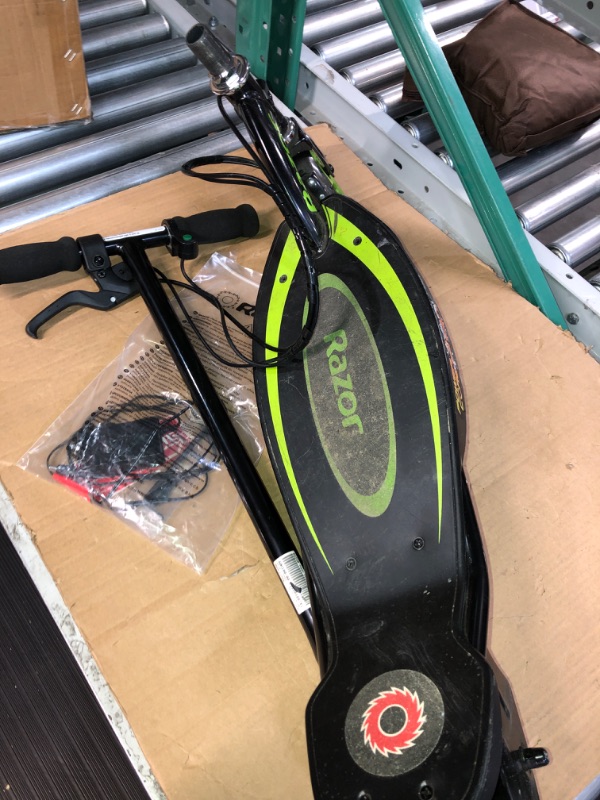 Photo 2 of (NON FUNCTIONAL) Razor Power Core E90 Electric Scooter - Hub Motor, Up to 10 mph and 80 min Ride Time (Green)