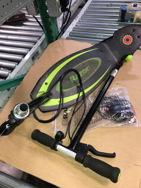 Photo 3 of (NON FUNCTIONAL) Razor Power Core E90 Electric Scooter - Hub Motor, Up to 10 mph and 80 min Ride Time (Green)