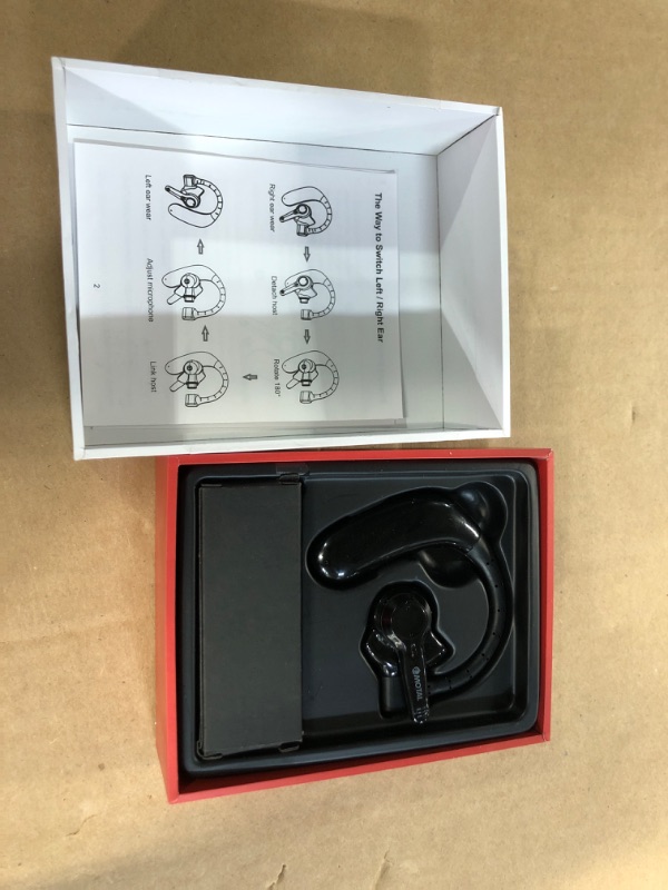 Photo 1 of emotal Dual-Mic AI Noise Cancelling Bluetooth Headset for Cell Phones, 10 Days Standby 30Hrs HD Talktime Bluetooth Earpiece IPX6 Waterproof Ultralight EM-BT01